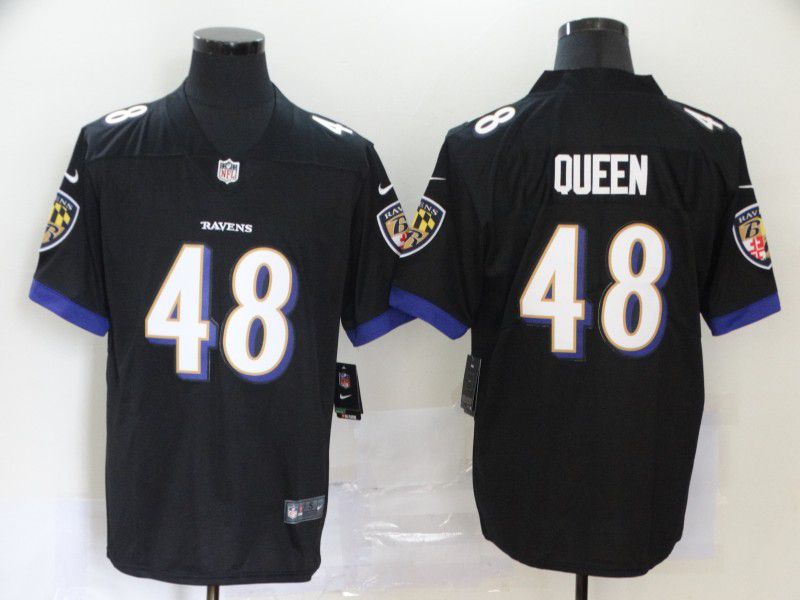 Men Baltimore Ravens #48 Queen Black Nike Vapor Untouchable Stitched Limited NFL Jerseys